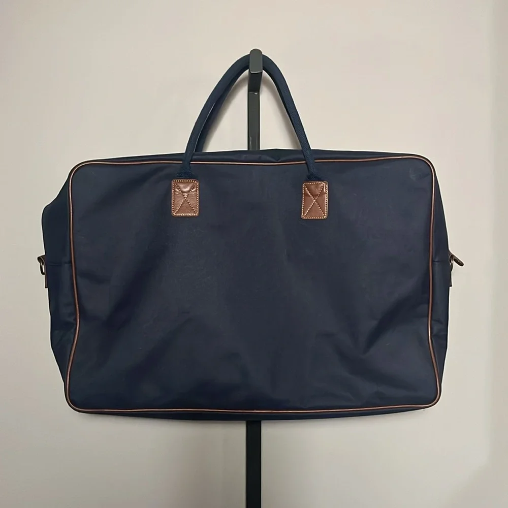 Polo Ralph Lauren Green Blue Duffle Bag Canvas Weekender Big Pony